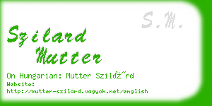 szilard mutter business card